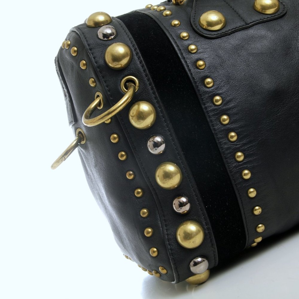GUCCI Leather Babouska Studded Boston Bag - Picture 7 of 16